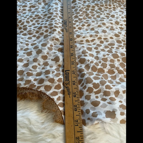 ANN TAYLOR Leopard Print Lace Trim Cami In Spiced Taupe - Picture 5 of 11